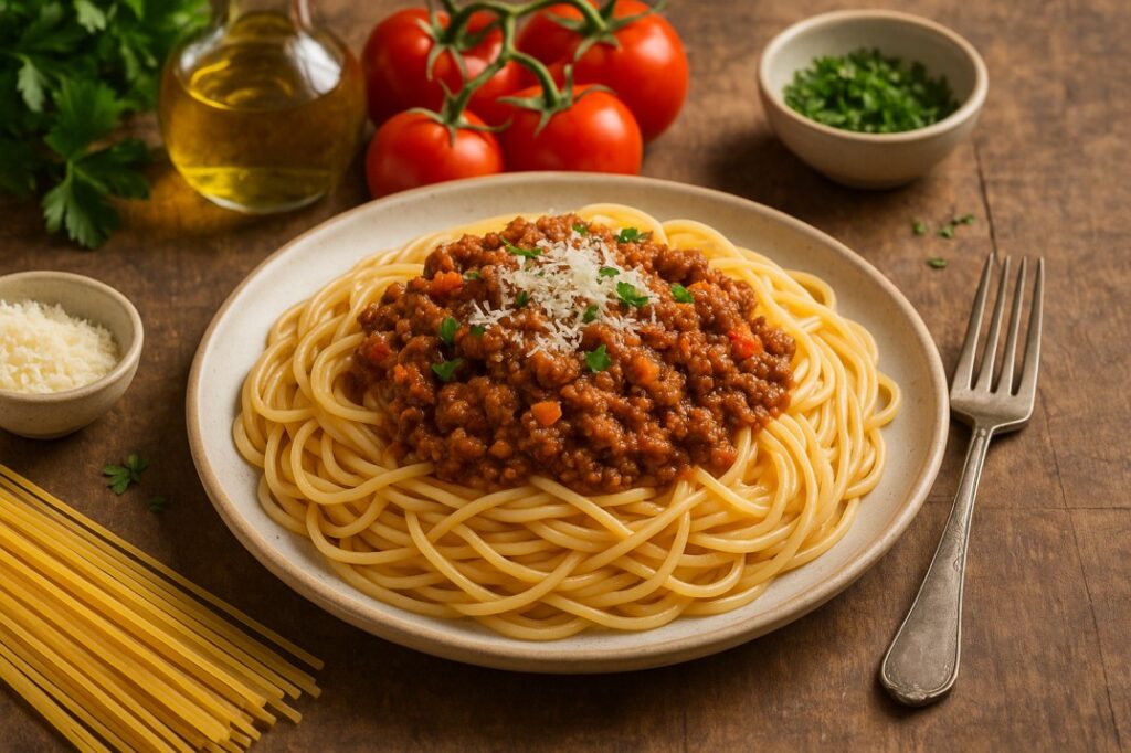 Spaghetti Bolognese Made From Scratch