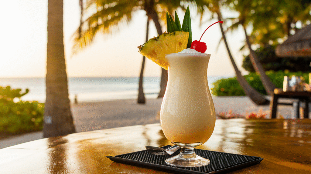 Easy & Authentic Recipe for pine colada drink | Tropical Bliss in a Glass