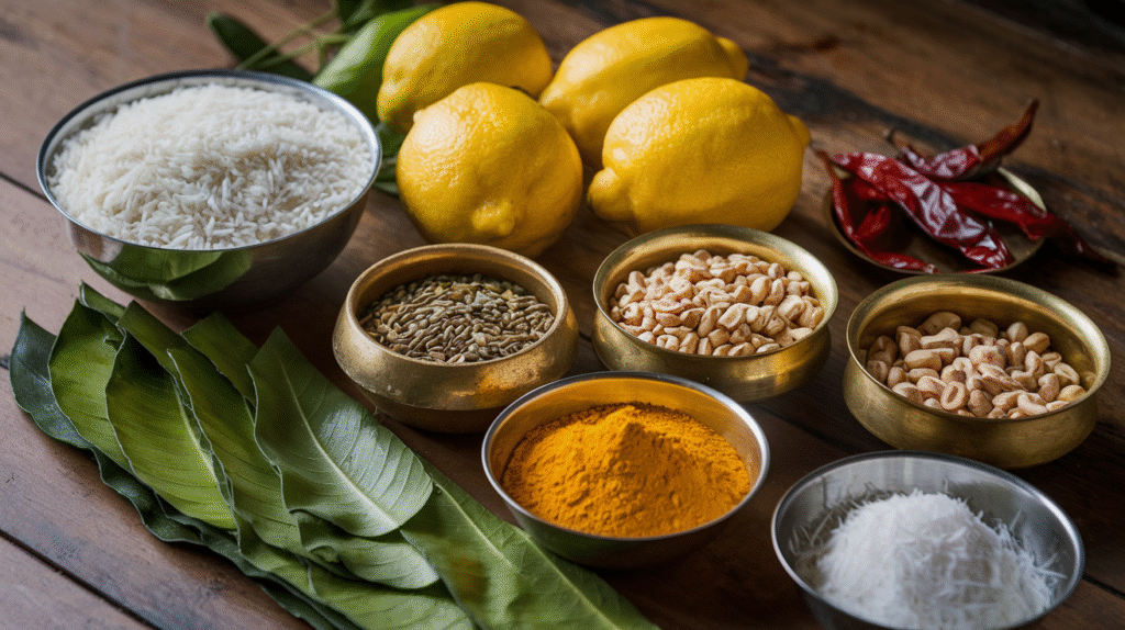 Essential Ingredients for Authentic Lemon Rice